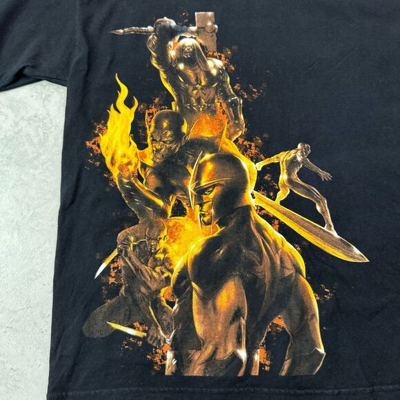 VINTAGE Marvel Comics Mad Engine Annihilation Y2K T-shirt XL Black Nova RARE - Picture 2 of 5